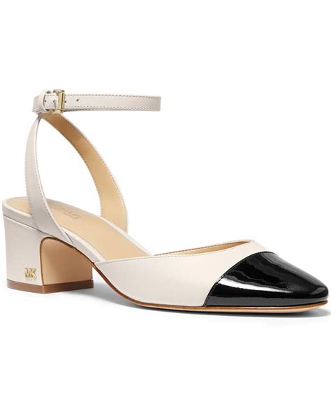 michael michael kors brie patent leather ankle-strap pumps|Brie Leather Pump .